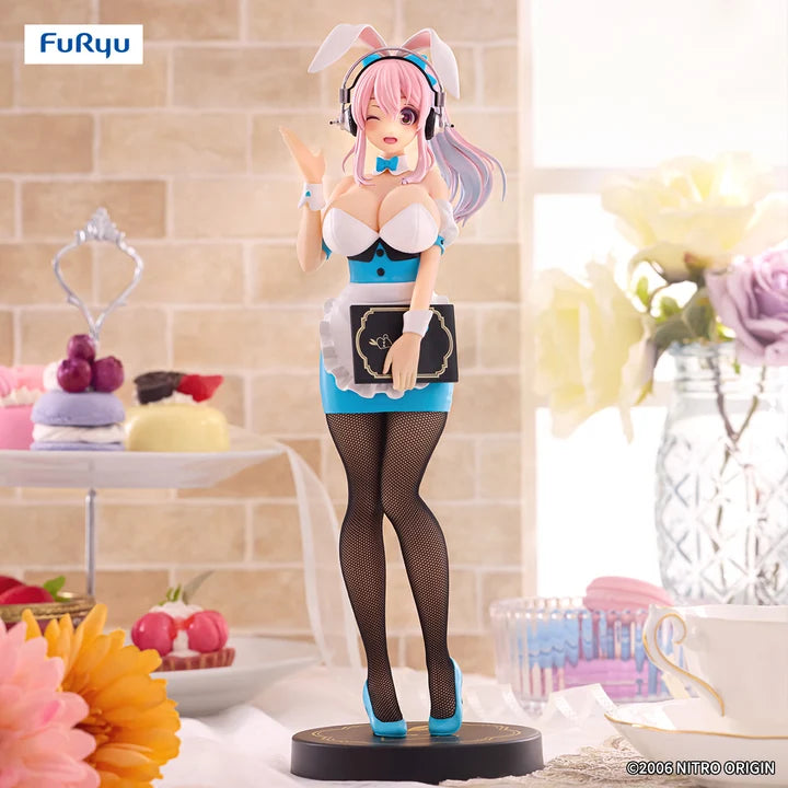 Furyu Nitro Super Sonico BiCute Bunnies Waitress Blue ver PVC Figure