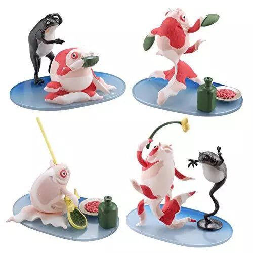 Kaiyodo Capsule Q Museum Gashapon Kuniyoshi Utagawa Goldfish Drinking Party 4 Collection Figure Set