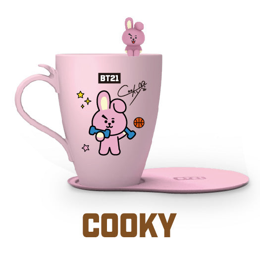 BTS BT21 Taiwan PX Mart Limited 8 450ml Mug w/ Coaster & Spoon Collection Set