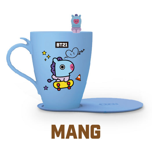 BTS BT21 Taiwan PX Mart Limited 450ml Mug w/ Coaster & Spoon Mang ver Collection Set