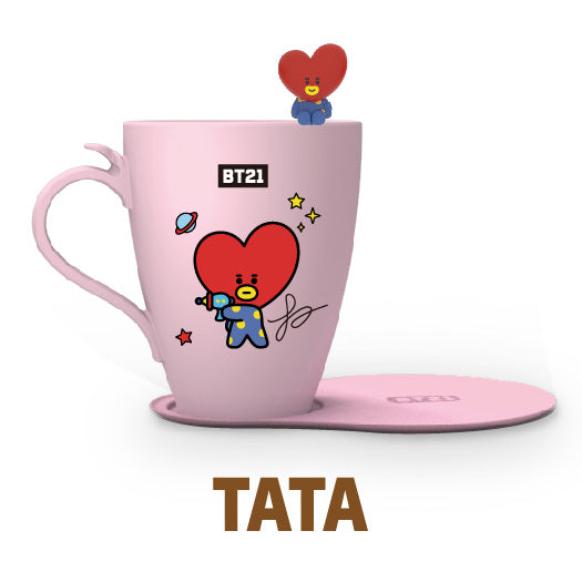 BTS BT21 Taiwan PX Mart Limited 450ml Mug w/ Coaster & Spoon Tata ver Collection Set