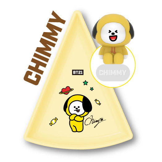 BTS BT21 Taiwan PX Mart Limited Chimmy ver Triangle Plate w/ Figure