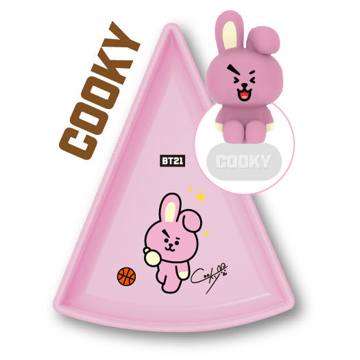 BTS BT21 Taiwan PX Mart Limited Cooky ver Triangle Plate w/ Figure