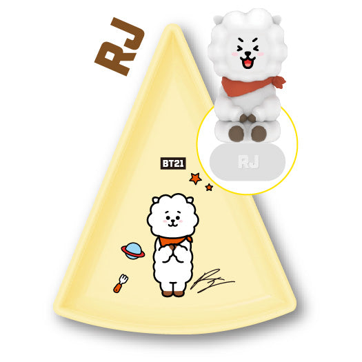 BTS BT21 Taiwan PX Mart Limited RJ ver Triangle Plate w/ Figure