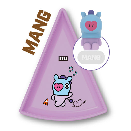 BTS BT21 Taiwan PX Mart Limited 8 Triangle Plate w/ Figure Set