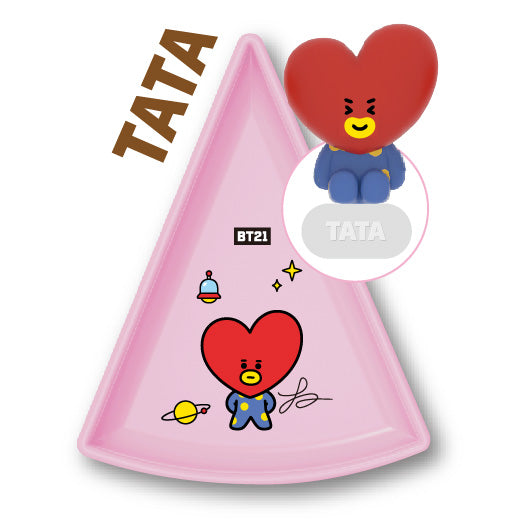 BTS BT21 Taiwan PX Mart Limited 8 Triangle Plate w/ Figure Set