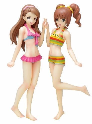 Wave 1/10 Beach Queens The Idol Master M@ster Iori Minase & Yayoi Takatsuki Swimsuit Bikini Pvc Figure