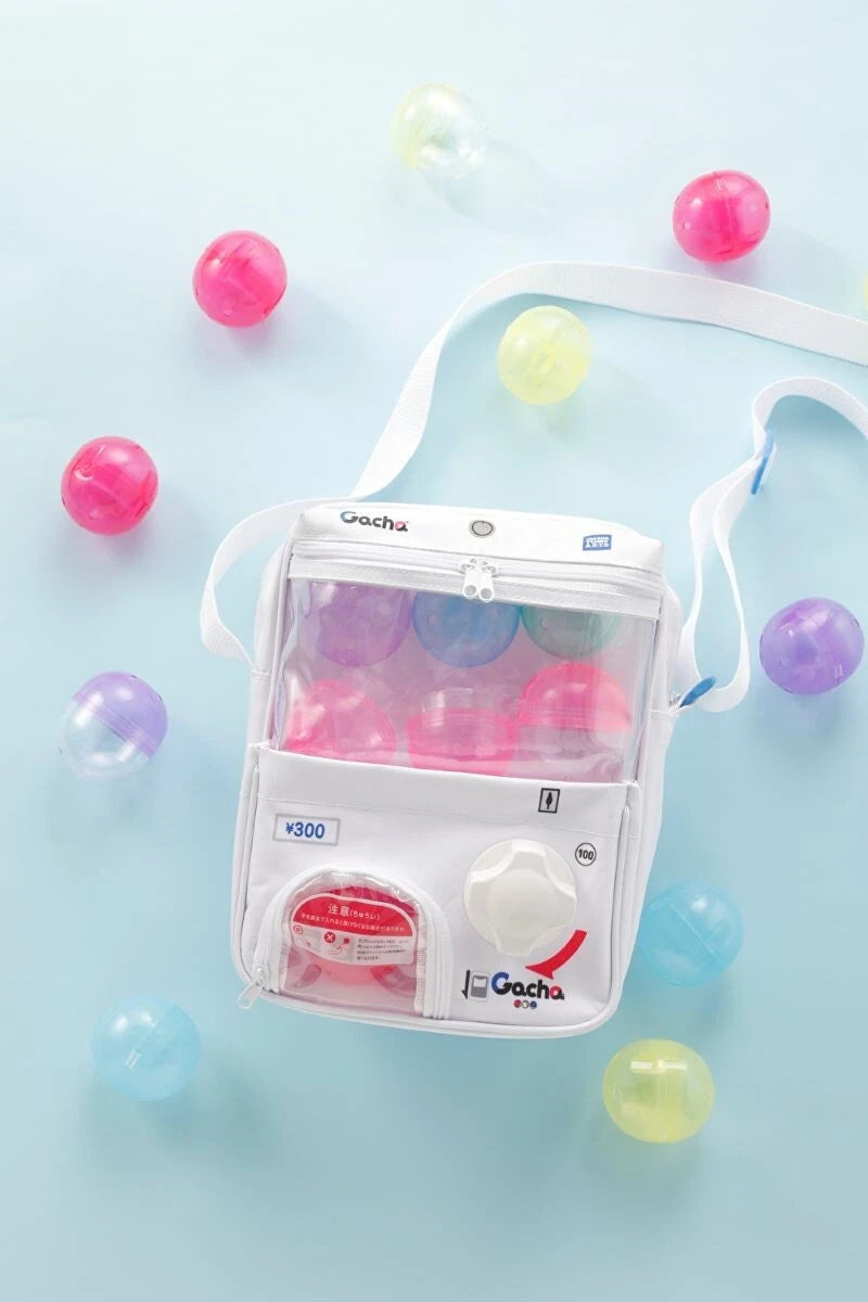 Takara Tomy Showy Gacha Gashapon Vending Machine Style 7.5" Shoulder Bag Gakken Mook