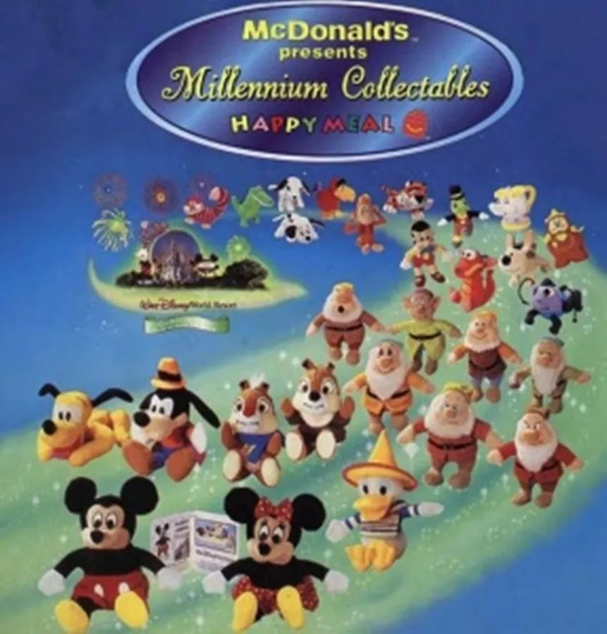 Mcdonalds 2000 Walt Disney Millennium Celebration World Resort 28 Plush Doll Figure Set