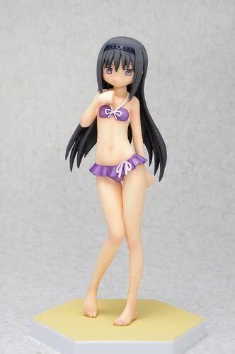 Wave 1/10 Beach Queens Puella Magi Maho Shojo Madoka Magica Homura Akemi Swimsuit Bikini Pvc Figure