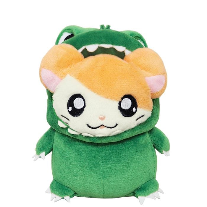 San-ei Boeki Hamtaro And Hamster Friends x Godzilla Hamtaro Kun Green ver 5" Plush Doll Figure