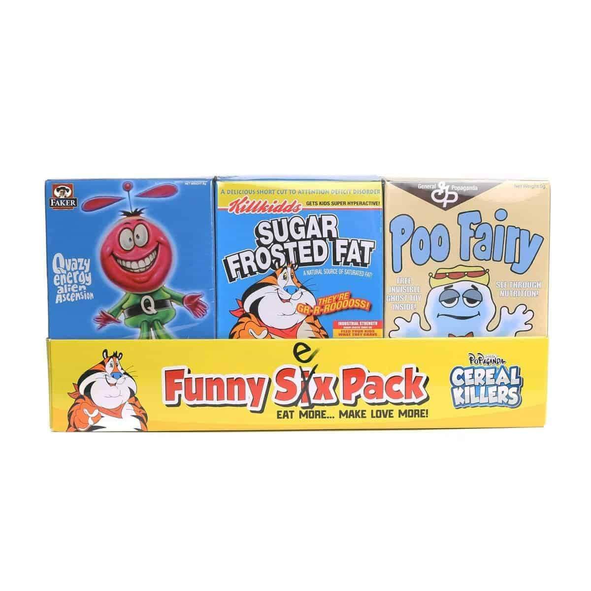 Ron English Cereal Killers Funny Six Sex Pack 6 GID 3.5" Vinyl Figure Set