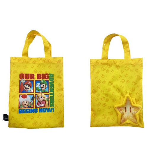 Nintendo The Super Mario Bros Movie Taiwan Family Mart Limited Folding Plastic Tote Bag Star ver