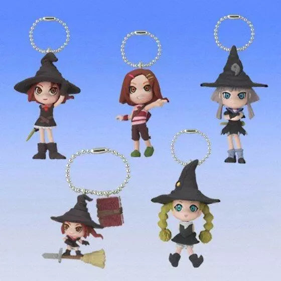 Bandai The Adventures of Tweeny Witches Gashapon 5 Mascot Strap Collection Figure Set