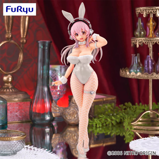 Furyu Nitro Super Sonico BiCute Bunnies Pearl White ver PVC Figure