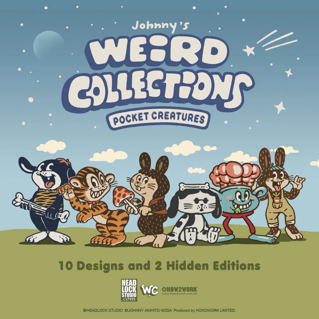 How2Work Headlock Studio Johnny's Weird Collections Pocket Creatures Sealed Box 10 Random 3" Vinyl Figure Set