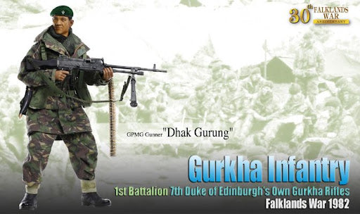 Dragon 1/6 12" GPMG Gunner Dhak Gurung Gurkha Infantry Action Figure