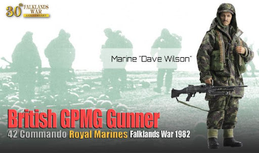 Dragon 1/6 12" Marine Dave Wilson British GPMG Gunner Action Figure