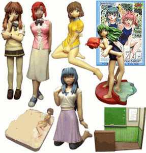 CM's Please Teacher Onegai Twins 6 Swimsuit Bikini Trading Figure Set