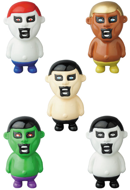 Medicom Toy VAG Vinyl Artist Gacha Gashapon Series 10 Stake Punk Drunkers Potchaitsu 5 2" Figure Set