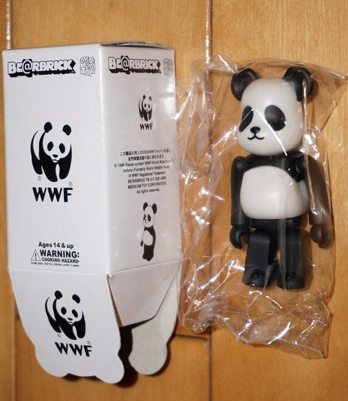 Medicom Toy 2007 WWF Milk Be@rbrick 100% Panda Boy Figure