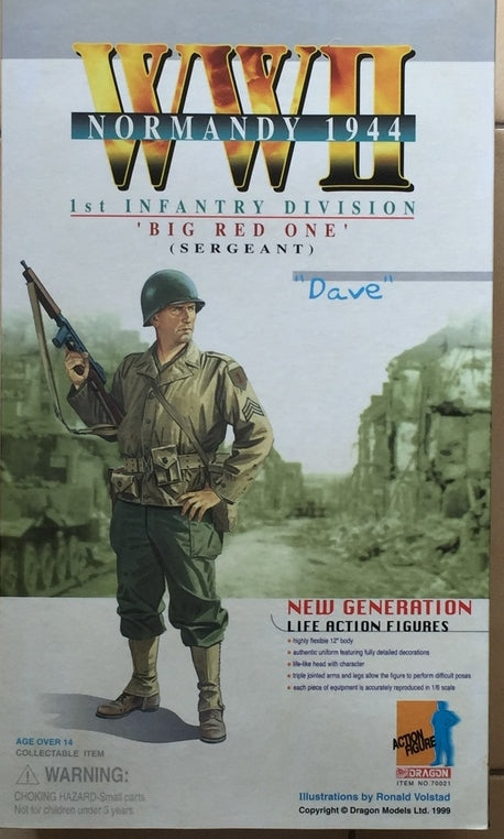 Dragon 1/6 12" New Generation WWII Normandy 1944 1st Infantry Division Big Red One Sergeant Dave Action Figure