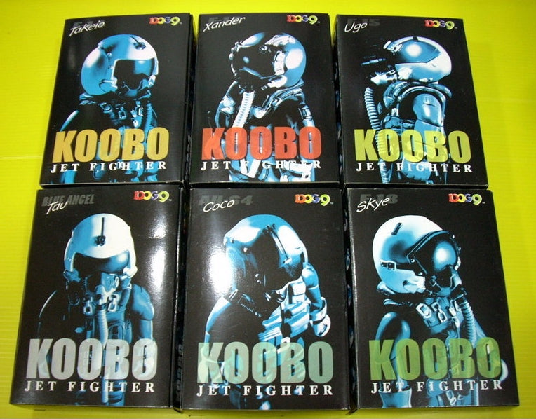 Dog 9 Koobo Jet Fighter 6 3" Vinyl Figure Set