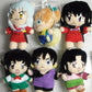 Bandai Inuyasha Gashapon 6 Mini Plush Doll Strap Figure Set