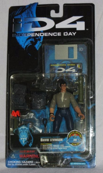 Trendmasters 1996 Independence Day 4 ID4 David Levinson w/ Mission Disk Action Figure