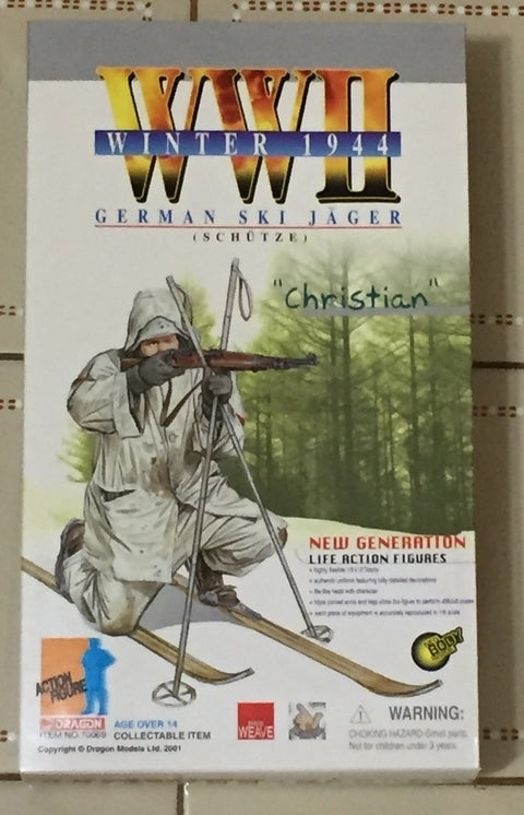 Dragon 1/6 12" New Generation WWII Winter 1944 German Ski Jager Schutze Christian Action Figure