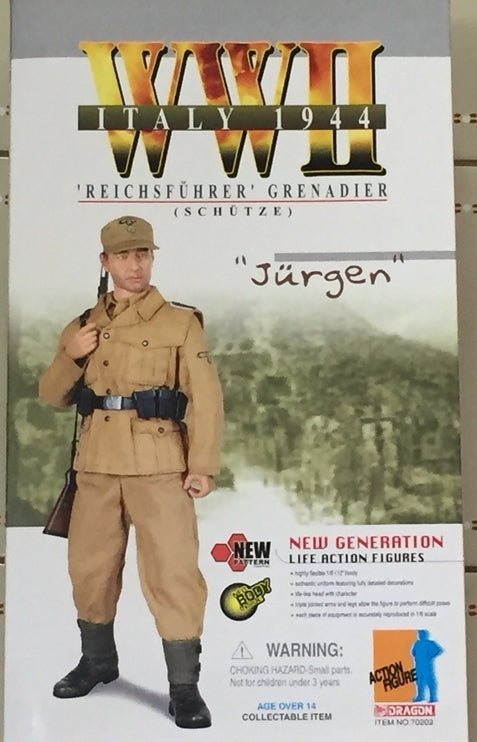 Dragon 1/6 12" New Generation WWII Italy 1944 Reichsfuhrer Grenadier Schutze Jurgen Action Figure