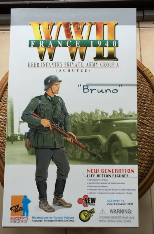 Dragon 1/6 12" New Generation WWII France 1940 Heer Infantry Private Army Group A Bruno Action Figure