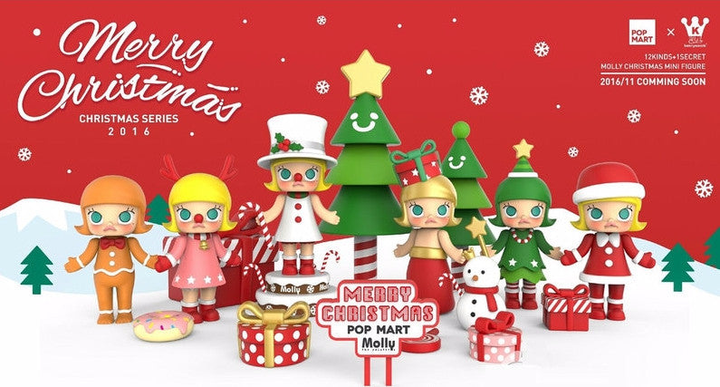 Kenny's Work x Pop Mart Kenny Wong Molly Merry Christmas Series 2016 Sealed Box 12 Random Figure Set