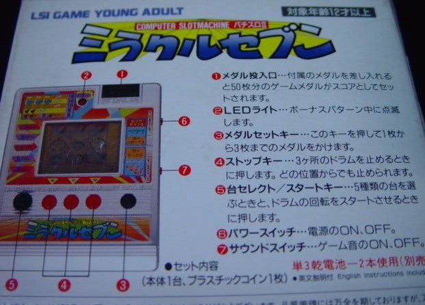 Bandai 1992 LSI Game Young Adult Computer Slot Machine Game Handheld