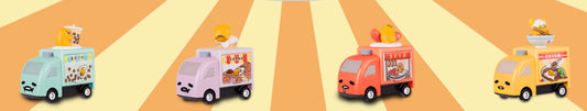 Sanrio Gudetama Taiwan Family Mart Limited 4 3" Mini Collection Truck Car Figure Set
