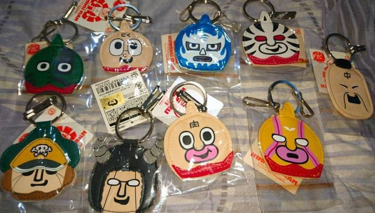 Kinnikuman 9 Mascot Strap Key Chain Holder Figure Set