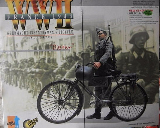 Dragon 1/6 12" WWII France 1944 Wehrmacht Infantryman w/ Bicycle Dieter Action Figure