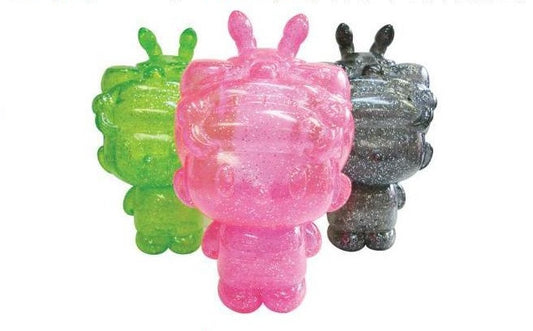 Secret Base 2009 Convex Skullbeetan Clear Green Pink Black Ver 5" 3 Vinyl Figure Set - Lavits Figure
 - 1