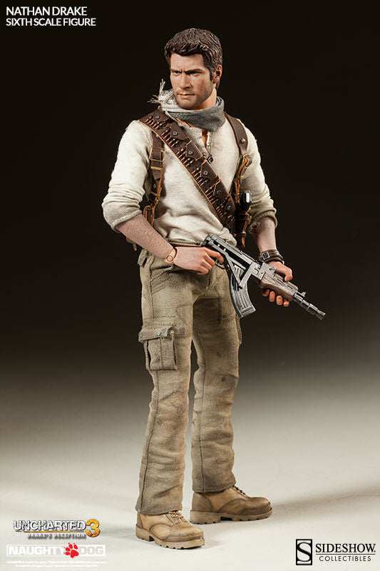 Uncharted 3 Nathan Drake Premium Format Figure Exclusive with Alternate  hand