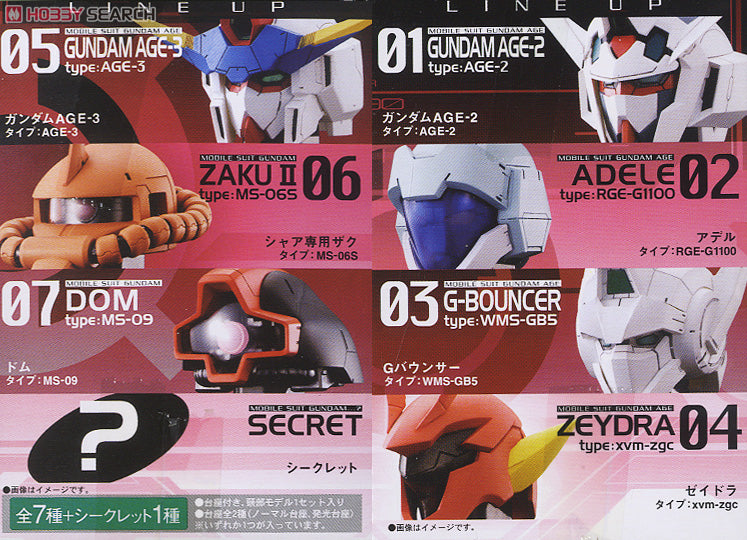 Bandai 2012 Mobile Suit Gundam Head Collection Vol 2 8 Trading Figure Set