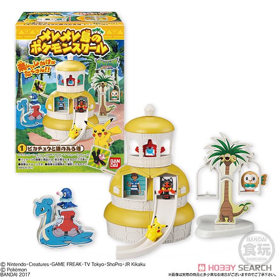 Bandai Pokemon Pocket Monster Sun & Moon Pokemon School in Melemele Island 5 Trading Figure Set