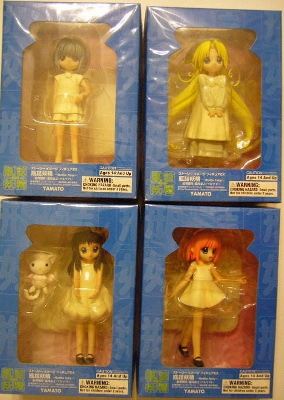 Yamato Bottle Fairy Kururu Chiriri Sarara Hororo 4 Trading Collection Figure Set - Lavits Figure
