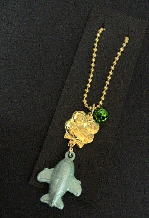 Sanrio 1993 Kerokerokeroppi Mini Metal Key Chain Holder Mini Mascot Figure - Lavits Figure
 - 1