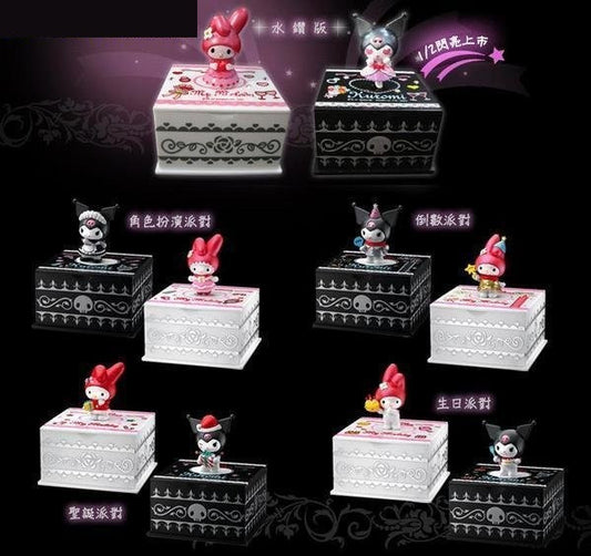 Sanrio Hi-Life Limited My Melody Kuromi 10 Mini Jewelry Box Trading Figure Set - Lavits Figure
 - 1