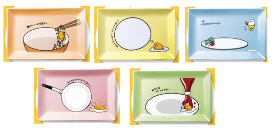 Sanrio Gudetama Family Mart Limited 9"x6"x1" 5 Ceramics Plate Dish Set - Lavits Figure
