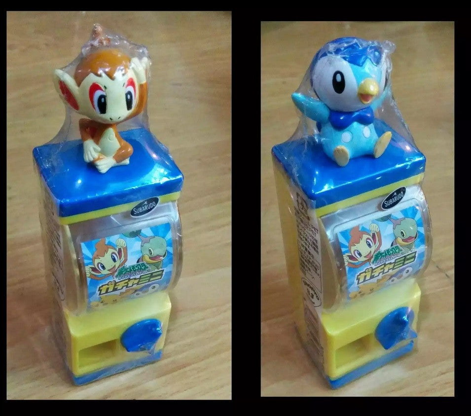 Subarudo Pokemon Pocket Monsters 4" Mini Vending Machine Piplup & Chimchar Figure Set - Lavits Figure
