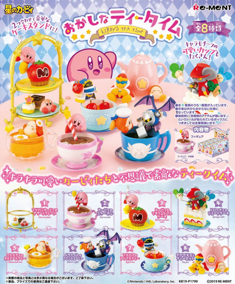 Re-ment Kirby's Dream Land Miniature Kirby Tea Time Sealed Box 8 Random Trading Figure Set