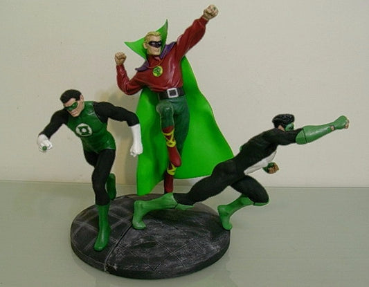 DC Direct Green Lantern 3 Miniature Cold Cast Porcelain Statue Figure Set