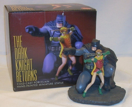 DC Direct Batman & Robin The Dark Knight Return Statue Cold Cast Porcelain Hand Painted Miniature Statue Figure