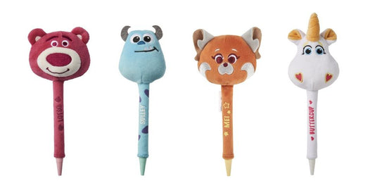 Disney Pixar Taiwan Family Mart Limited Furry Friends 4 Big Head Pen Plush Doll Figure Set